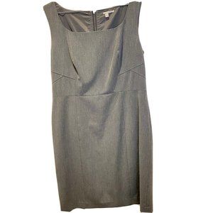 Halogen Size 12 Poly/Wool Blend Gray Lined Sleeveless Pencil Dress